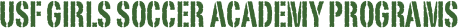USF Girls Soccer Academy Programs
